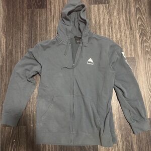 Burton Gray Full-Zip Hooded Sweatshirt